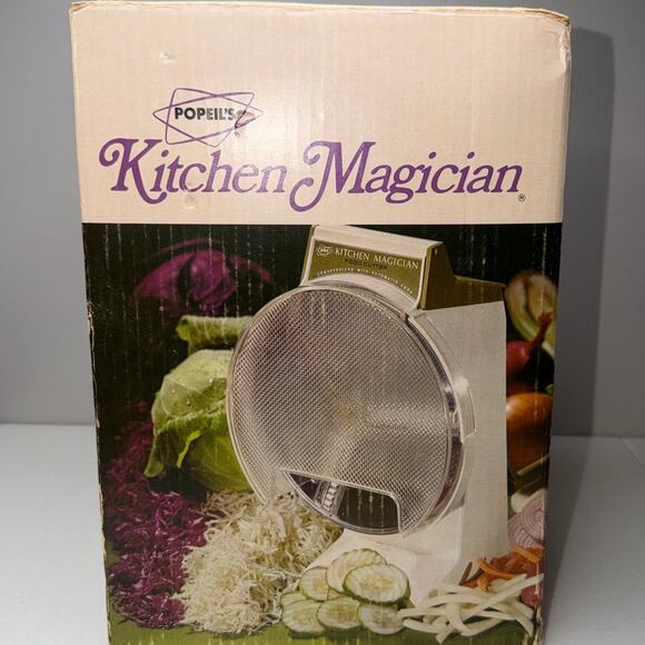 Vintage Popeil's Kitchen Magician Food Cutter Original Box Instructions Made USA - Picture 2 of 7